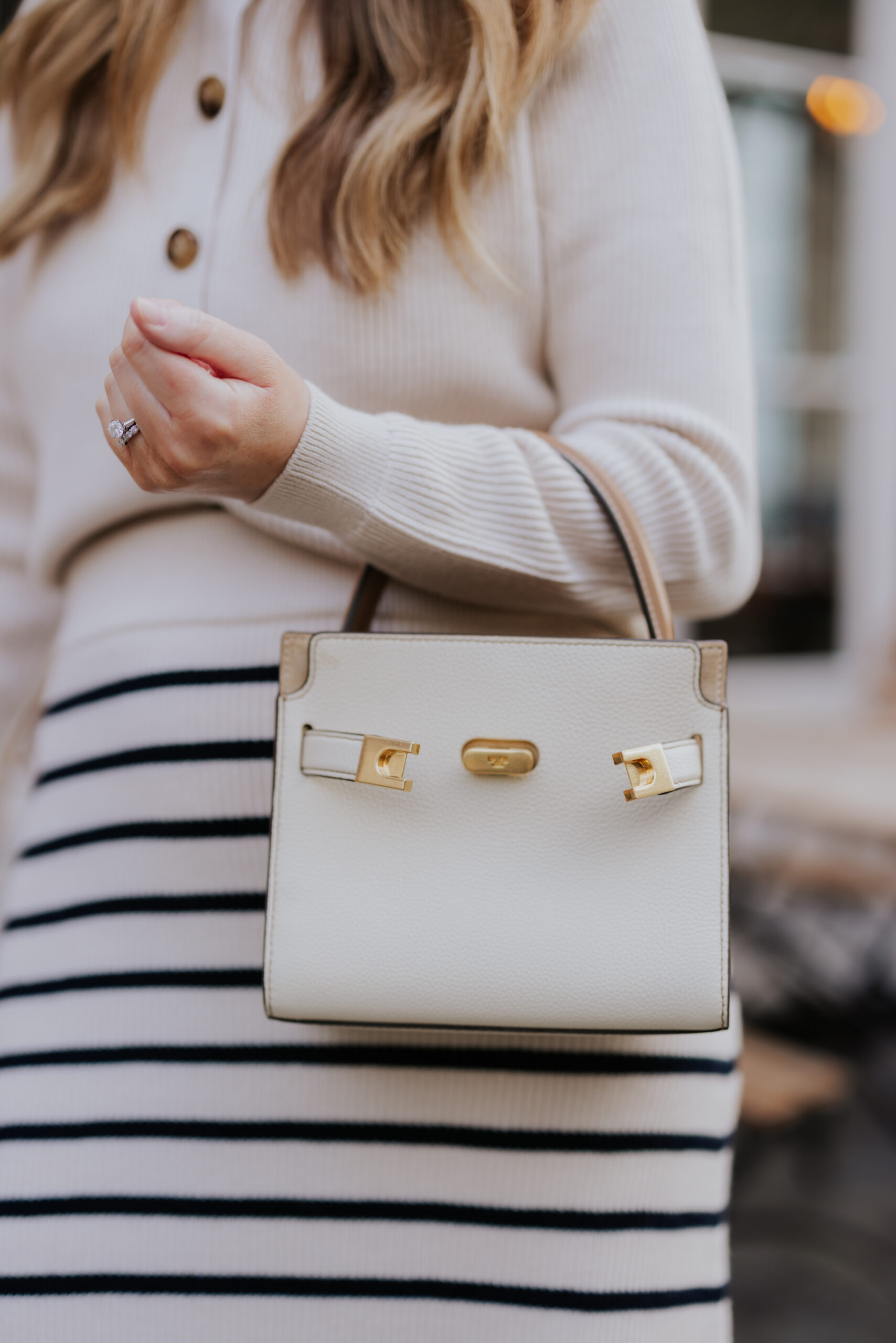 white handbag